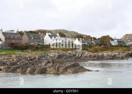 Häuser & Cottages auf der Isle of Iona, Argyll, Schottland Stockfoto