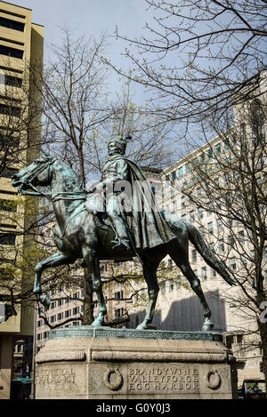 Brigadier General Graf Casimir Pulaski Statue, Freiheit Plaza, Pennsylvania Avenue, Washington DC Stockfoto