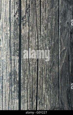 Grauen alten Fachwerkhaus Holzscheit vertikale Hintergrund Stockfoto
