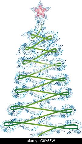 Tannenbaum mit Stern Stock Vektor