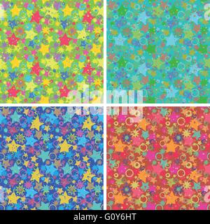 Nahtlose Hintergründe, Sterne Stock Vektor
