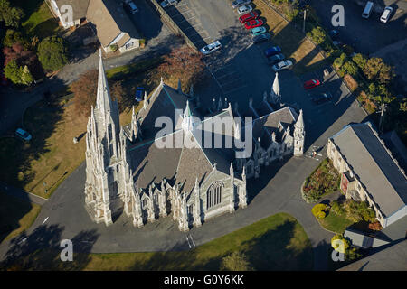 First Church, Moray Place, Dunedin, Otago, Südinsel, Neuseeland - Antenne Stockfoto