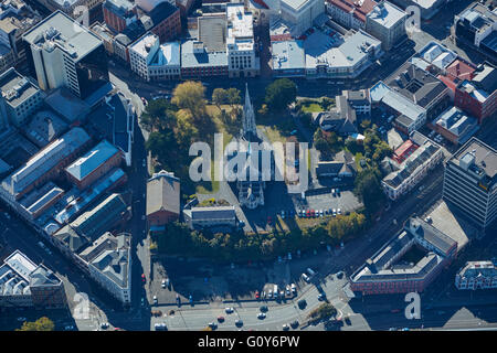 First Church, Moray Place, Dunedin, Otago, Südinsel, Neuseeland - Antenne Stockfoto