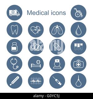 Reihe von medizinischen icons Stock Vektor