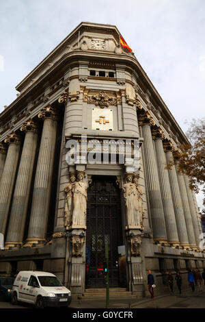 Instituto Cervantes / Cervantes Institutsgebäude, Calle de Alcalá 49, Madrid, Spanien Stockfoto