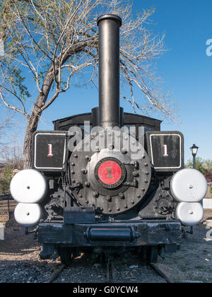 Manitou & Pikes Peak Dampf Lok #1, Colorado Railroad Museum, Golden, Colorado. Stockfoto