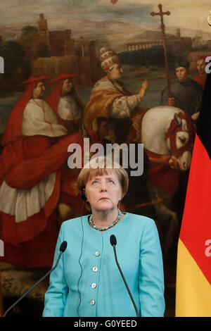 Rom, Italien. 5. Mai 2016. Angela Merkel Rom 5. Mai 2016. Italienische Premier trifft die Bundeskanzlerin. Samantha Zucchi Insidefoto Bildnachweis: Insidefoto/Alamy Live-Nachrichten Stockfoto