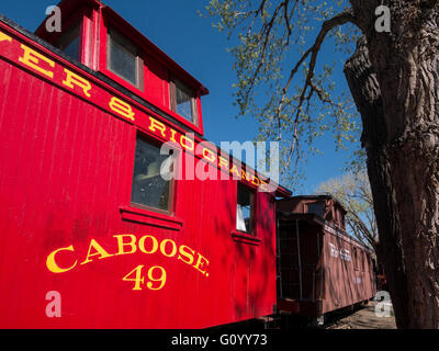 Caboose 49, Colorado Railroad Museum, Golden, Colorado. Stockfoto