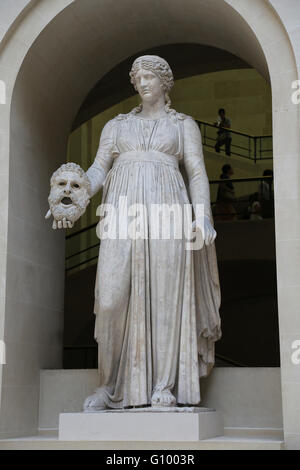 Melpomene, die Muse der Tragödie. 1. c. BC-1. Jh. n. Chr.. Marmor. Rom, Italien. Louvre-Museum. Paris. Frankreich. Stockfoto