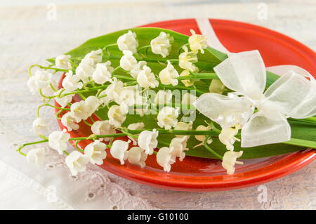 Maiglöckchen Blumen Blumenstrauß Stockfoto