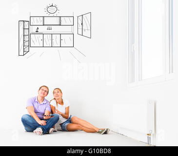 neue leere Wohnung Stockfoto