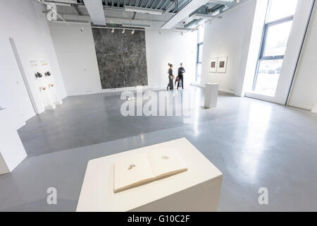 Holzkohle Werke Ausstellung in der Galerie Hardwick, Cheltenham. April 2016 Stockfoto