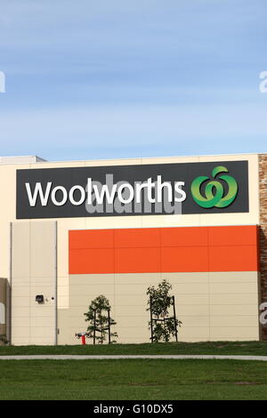 Woolworths - einer der größten australischen Supermärkte Stockfoto