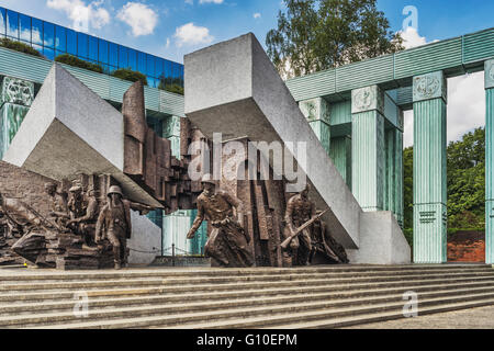 Das Warschauer Aufstand Denkmal auf quadratischen Krasinski, enthüllt am 01. August 1989, Warschau, Masowien, Polen, Europa Stockfoto