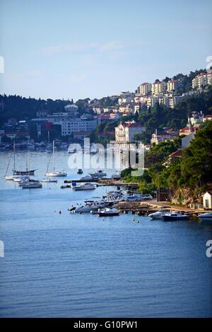 Küste von Dubrovnik aus Kreuzfahrtschiff, Kroatien Stockfoto