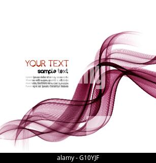 Abstrakte Bewegung glatt Farbe Welle Vektor. Kurve lila Linien Stock Vektor