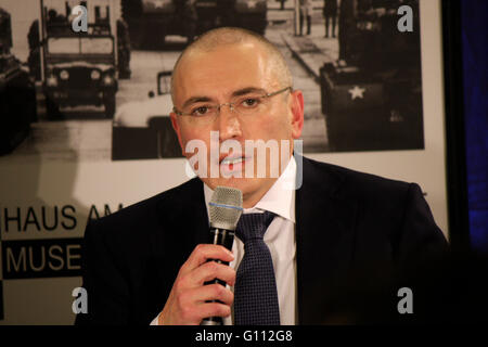 Michail Borissowitsch Chodorkowski - Pressekonferenz Im Haus am Checkpoint Charlie, 22. Dezember 2013, Berlin. Stockfoto