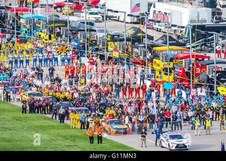 Kansas City, KS, USA. 14. März 2015. Kansas City, KS - 7. Mai 2016: Einen Überblick über die Rennstrecke am GoBowling 400-Wochenende auf dem Kansas Speedway in Kansas City, KS. © Csm/Alamy Live-Nachrichten Stockfoto