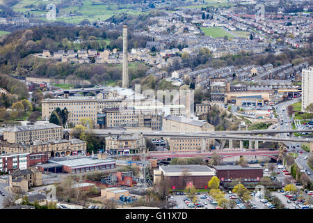 Stadtbild Ansicht von Halifax, Calderdale, West Yorkshire, Großbritannien Stockfoto