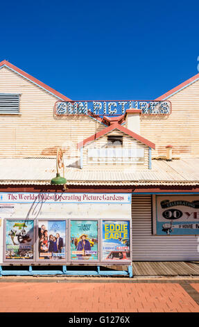 Detail des historischen Sonne Bild Gärten Freiluftkino, Carnarvon St, Broome, Kimberley, Western Australia Stockfoto