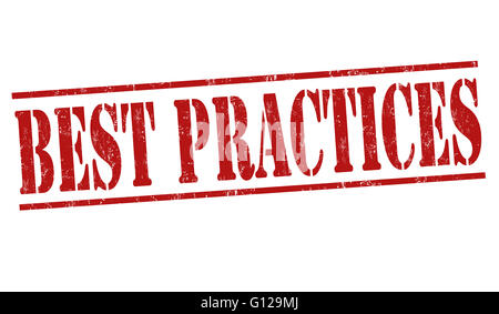 Best practices-Grunge-Stempel auf weißem Hintergrund, Vektor-illustration Stockfoto