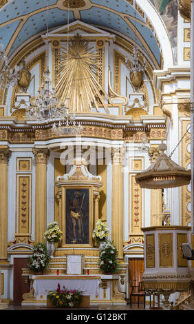 Templo del Ex-Hospital de San Roque ist ein 17. Jahrhundert römisch-katholische Kirche im mexikanischen Puebla Stockfoto