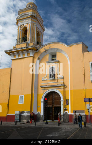 Templo del Ex-Hospital de San Roque ist ein 17. Jahrhundert römisch-katholische Kirche im mexikanischen Puebla Stockfoto