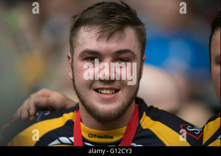 Twickenham Stadium, London UK. 7. Mai 2016. Senior-Vase von West Leeds RUFC 42-22 schlagen Withycombe RFC gewonnen. Stockfoto