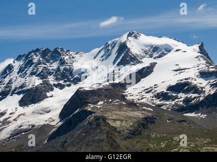 Das Gran Paradiso Bergmassiv. Gipfel und Gletscher. Aostatal. Italienische Alpen. Europa. Stockfoto