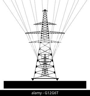 Übertragung der Stromleitung. Vektor EPS 10 Stock Vektor
