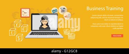 Banner für Business-Training-Website Stock Vektor