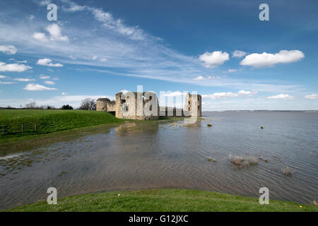 Flint Burg von König Edward 1. 1277-1286 liegt an der Mündung des Flusses Dee North Wales Flintshire Stockfoto