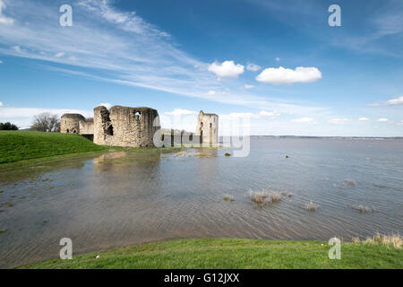 Flint Burg von König Edward 1. 1277-1286 liegt an der Mündung des Flusses Dee North Wales Flintshire Stockfoto