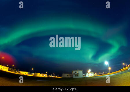Nordlicht über Island, Aurora Borealis, Snaefellsnes Halbinsel, Island Stockfoto