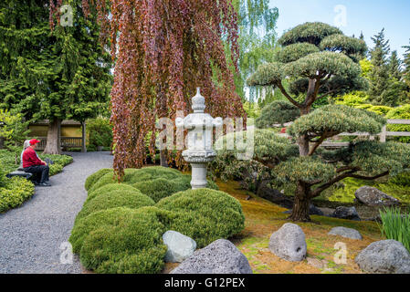 Kasugai japanischer Garten, Kelowna, British Columbia, Kanada Stockfoto