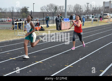 Läufer in einem Track meet Stockfoto