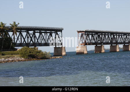 Historischen Bahia Honda Bridge Stockfoto