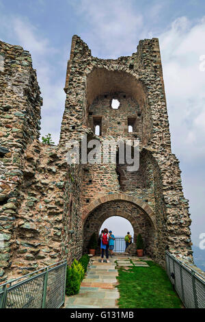 Torre di Bell Alda - Turm von der schönen Alda Sacra di San Michele (Saint Michael Abbey), religiöse Komplex im Piemont Stockfoto