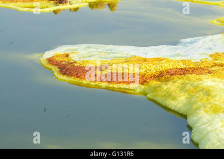 Äthiopien - Danakil Depression-Dallol Krater pools Stockfoto