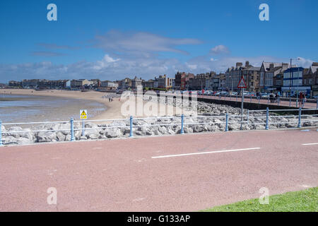 Meer und Strand in Morecambe Lancashire England UK Europe Stockfoto