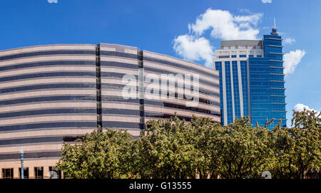 Gebäude in Downtown Boise, Idaho-Frühling Stockfoto