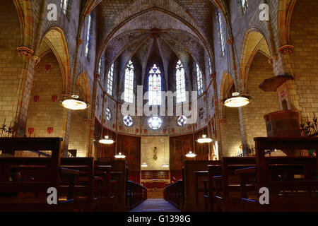 Kirche des Klosters von Pedralbes, einem gotischen Kloster in Barcelona, Katalonien, Spanien, Europa Stockfoto