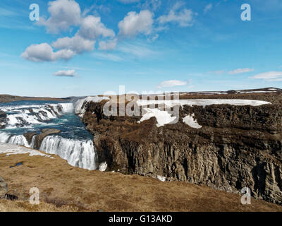 Wasserfall Gullfoss, Island Stockfoto