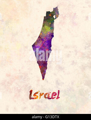 Israel in Aquarell Stockfoto