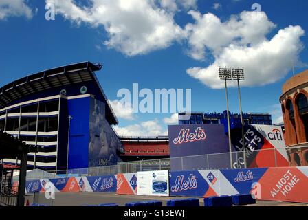 New York City: Shea Stadium, ehemalige Heimat des Baseball-Teams New York Mets in Flushing Queens Stockfoto