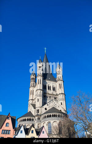 Groß St. Martin-Kirche in Köln, Deutschland Stockfoto