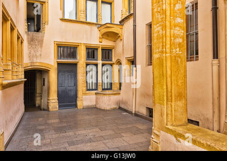 Traboule Hostellerie du Gouvernement, Saint-Jean-Bezirk, Altstadt von Lyon, Lyon, Rhone, Frankreich, UNESCO-Weltkulturerbe Stockfoto