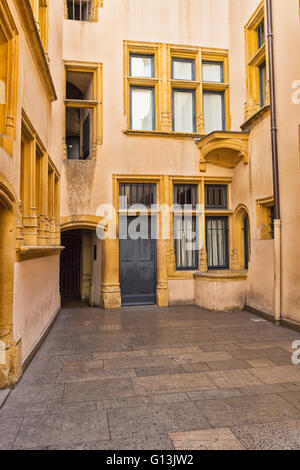 Traboule Hostellerie du Gouvernement, Saint-Jean-Bezirk, Altstadt von Lyon, Lyon, Rhone, Frankreich, UNESCO-Weltkulturerbe Stockfoto