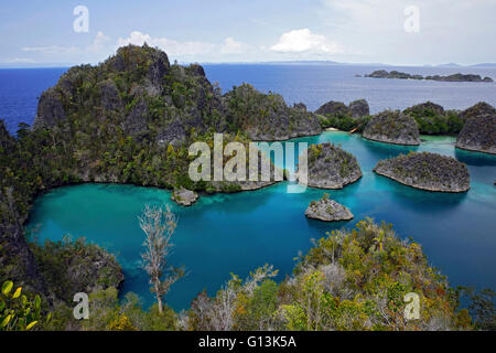 Blick über Pianemo. FAM, Raja Ampat, Indonesien Stockfoto