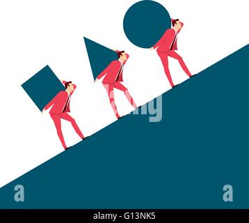 Roten Anzug Geschäftsmann. Team. Vektor-Illustration Konzept. Stock Vektor